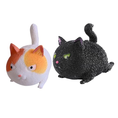 WOONEKY 2 Stück Teiliges Katzen entlastungsspielzeug aus Sicherem TPR Material Weiches Squeeze Lustigem Cartoon Design zur Stressbewältigung und Emotionalen Beruhigung als Dekoratives WOONEKY 2 Stück Teiliges Katzen entlastungsspielzeug aus Sicherem TPR Material Weiches Squeeze Lustigem Cartoon Design zur Stressbewältigung und Emotionalen Beruhigung als Dekoratives von WOONEKY