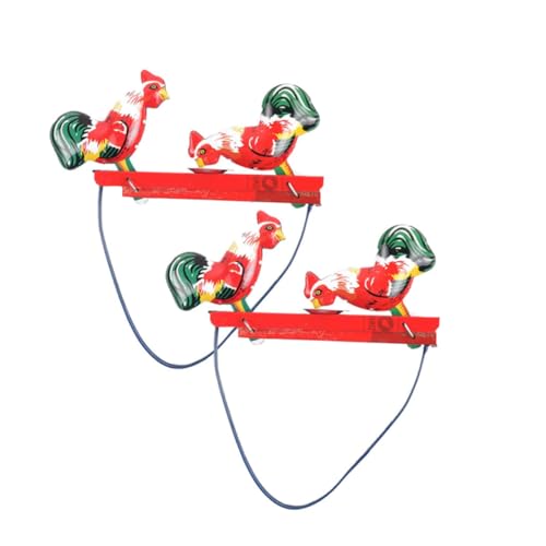 WOONEKY 2 Stück Teiliges Vintage Metall Huhn mit Pickfunktion Nostalgisches Retro Buntes Tier Dekoratives und Praktisches für Sammler WOONEKY 2 Stück Teiliges Vintage Metall Huhn mit Pickfunktion Nostalgisches Retro Buntes Tier Dekoratives und Praktisches für Sammler von WOONEKY