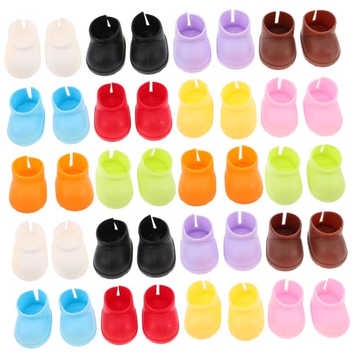 WOONEKY 20 Paare Mini Schuhe Miniatur Stiefel Weiches Material Vielfältige Farben Leicht Ausziehbar Für Puppen Zubehör WOONEKY 20 Paare Mini Schuhe Miniatur Stiefel Weiches Material Vielfältige Farben Leicht Ausziehbar Für Puppen Zubehör von WOONEKY