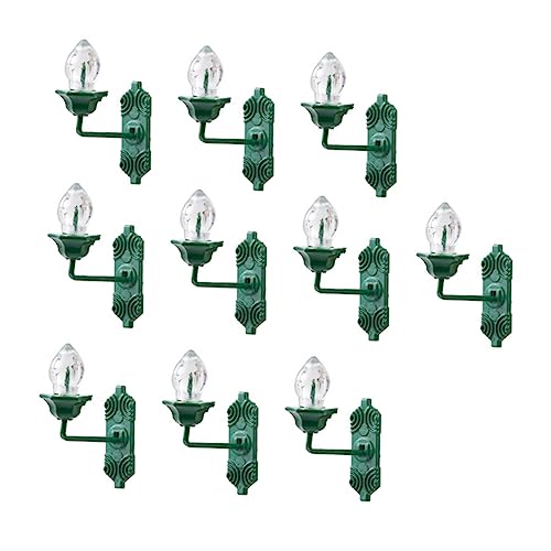 WOONEKY 20 STK Art Wandleuchte Vintage Tischlampe LED-Licht Leuchten Miniatur-Wandlampe wandlampe Retro wandlampe Vintage SIM Tischdeko aus Sand Mikro-Landschaftslampendekor Plastik Green von WOONEKY