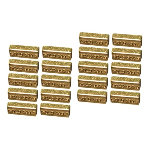 WOONEKY 20 STK Brics-Modell Dekor Aus Miniatur-szenendekor Modell Mini- Miniatur-goldsteine Miniatur-szenenrequisite Kleine Golden Zinklegierung von WOONEKY