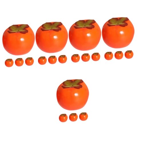 WOONEKY 20 STK Simulation Per Simone gefälschtes Persimone-Modell Obst Lernspielzeug falsche Früchte küche Dekoration küchendekoartikel künstliche Früchte Miniatur-Fake-Obst Schaum Orange von WOONEKY