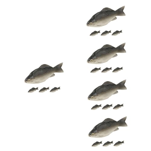 WOONEKY 20 STK Simulation Von Schaumfischen Simulationsfisch Stellen Sie Sich Vor, Essensspielzeug Zu Sein Lebensechte Fischspielzeuge Gefälschte Fischverzierung Fisch Stofftier Dark Grey von WOONEKY