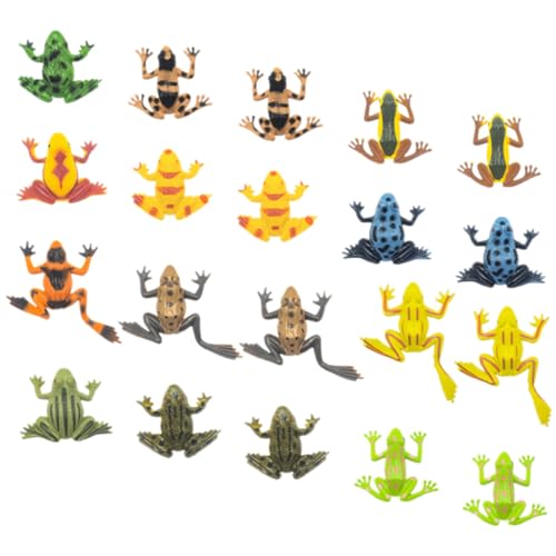 WOONEKY 20 Stück Teiliges Miniatur Frösche Figuren Realistische Tierfiguren Deko für Terrasse und Lernspaß WOONEKY 20 Stück Teiliges Miniatur Frösche Figuren Realistische Tierfiguren Deko für Terrasse und Lernspaß von WOONEKY