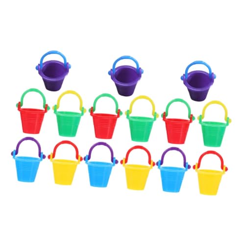 WOONEKY 20 Stück Teiliges Miniatureimer Puppenhaus Zubehör Kunststoff Mini Eimer in Farben für Miniatur Haus Dekoration Feengarten Zubehör WOONEKY 20 Stück Teiliges Miniatureimer Puppenhaus Zubehör Kunststoff Mini Eimer in Farben für Miniatur Haus Dekoration Feengarten Zubehör von WOONEKY