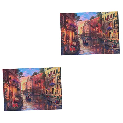 WOONEKY 2000 STK Puzzle Für Erwachsene Puzzle-Spiel Pädagogisches Spielzeug Venedig Landschaft Puzzle Puzzles Für Erwachsene Venedig Szenerie Rätsel Kinderpuzzle Papier von WOONEKY