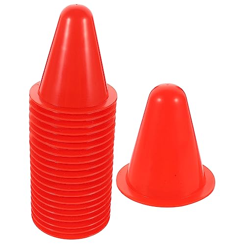 WOONEKY 20st Hindernisparcours Drinnen Trainingskegel Zum Skaten Mini-konstruktionskegel Fußball-trainingskegel Sporttrainingskegel Kleine Leitkegel Für Rollschuhe Rot Plastik von WOONEKY