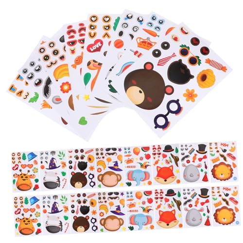 WOONEKY 24 Blatt Teiliges Tier Puzzle Sticker Belohnungsaufkleber Selbstklebend für DIY Basteln und Motivationsspielzeug WOONEKY 24 Blatt Teiliges Tier Puzzle Sticker Belohnungsaufkleber Selbstklebend für DIY Basteln und Motivationsspielzeug von WOONEKY
