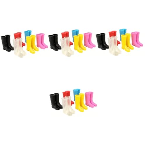 WOONEKY 24 Puppenstubenschuhe kleines Hauszubehör Miniaturfigur Miniatur-Dekor Miniature Shoes Mini House Decor Mikro-Landschafts-Requisiten Miniatur Schuhe dekor Plastik von WOONEKY