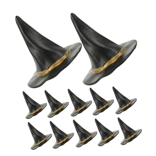 WOONEKY 24 Stück Teiliges Mini Hexenhut Schwarz Miniatur Halloween Deko für Flaschen DIY Bastelzubehör Kleine Zauberer Hüte für Party Puppenhaus und Tischdekoration WOONEKY 24 Stück Teiliges Mini Hexenhut Schwarz Miniatur Halloween Deko für Flaschen DIY Bastelzubehör Kleine Zauberer Hüte für Party Puppenhaus und Tischdekoration von WOONEKY