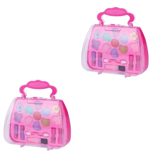 WOONEKY 2St Make-up-Koffer für Kinder kosmetisches Spielzeug für Mädchen Kinder Make-up-Set für Mädchen Kinder schminkkoffer Kinder schminkset Schminkkoffer für Mädchen Schminkkasten von WOONEKY