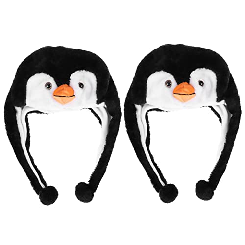 WOONEKY 2St Pinguin-Hut Lustiger Pinguinhut lustiger Hut Pinguinhut für Leistung kawaii Hut caps für kinder tiermütze kleider Hut für Kinder kreativer Hut Partyhut-Requisite PP Baumwolle von WOONEKY