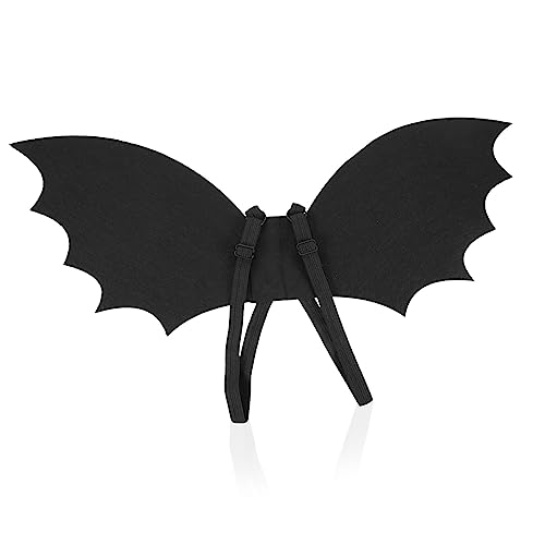 WOONEKY 2st Fledermausflügel Lustig Halloween-kostüm Verkleiden Fledermauszubehör Fledermauskostüm Teufel Kostüm Flügel Schwarzer Flügel Gothic Wings Cosplay Jungen Flügel Kostüm Black Eva von WOONEKY