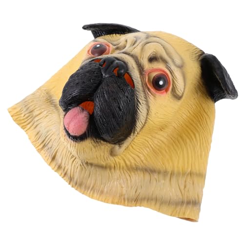 WOONEKY 2st Halloween-requisiten Unheimlich Hundekostüm Erwachsene Masken Kopfbedeckungen Carrey Mops Kostüm Halloween-kostüme Für Kinder Cosplay-hundemaske Lustige Maske Zoa Fisch Haube von WOONEKY