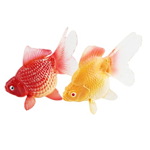 WOONEKY 2st Künstlicher Meeresspielzeug Wasserspielzeug Wasser- Fischig Qualle Licht Lampe Schwimmende Fischfiguren Künstliche Aquarienfische Anlasser Kinder Fischbecken PVC von WOONEKY