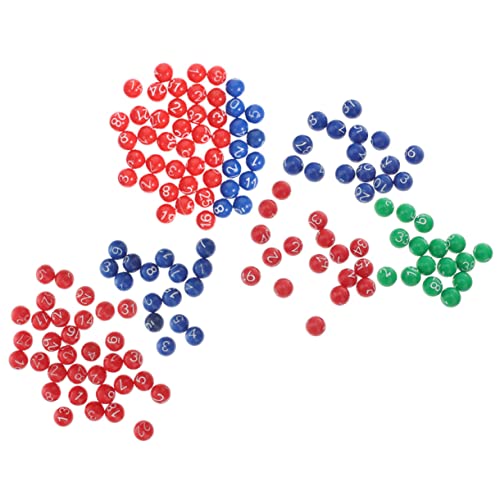 WOONEKY 3 Packungen Ball der Lotteriemaschine Partyspielbälle Bingo mit Zahl Labyrinth-Spiel lichtkugeln Light Balls Matches Aktivität Lotteriebälle Lotteriekugeln aus Kunststoff Plastik von WOONEKY