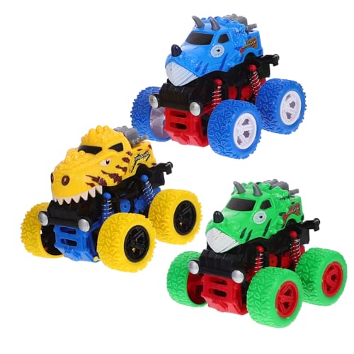 WOONEKY 3 STK Geländewagen mit Allradantrieb Spielzeug für Kinder Eisenbahnspielzeug kinderspielzeug Kinder Spielzeug Toys Simulation von Automodellen Push-and-Go-Offroad-Karten Abs von WOONEKY