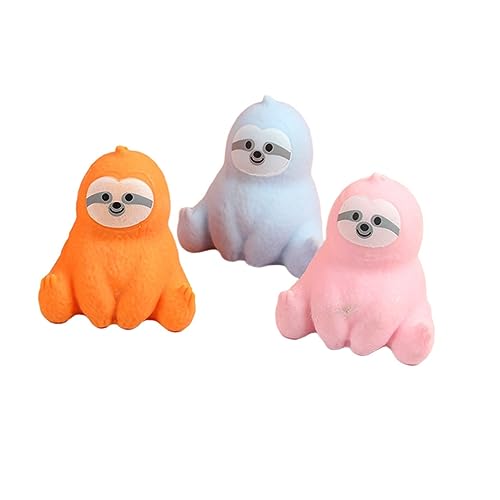 WOONEKY 3 STÜCKE Stressabbau Faultier Form Dehnbares Quetschspielzeug für Erwachsene Tragbares Druckentlastungs Beruhigungsspielzeug und Lustig für Büro und Zuhause Zufällige Farbe WOONEKY 3 STÜCKE Stressabbau Faultier Form Dehnbares Quetschspielzeug für Erwachsene Tragbares Druckentlastungs Beruhigungsspielzeug und Lustig für Büro und Zuhause Zufällige Farbe von WOONEKY