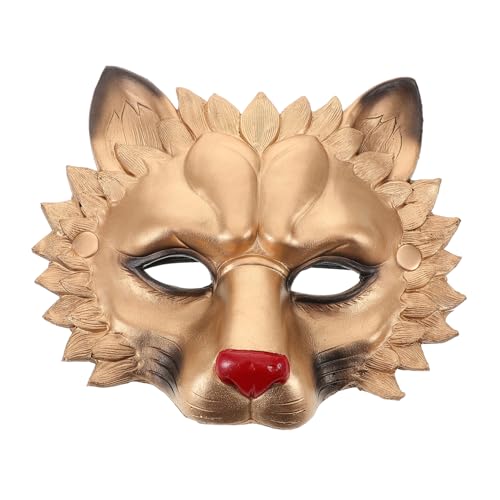 WOONEKY 3 Stk Halloween-cosplay-löwenmaske Partymaske Für Erwachsene Halloween-party-maske Maskerade-maske Halloween-cosplay-maske Venezianische Halloween-maske Party-anziehmaske Golden von WOONEKY