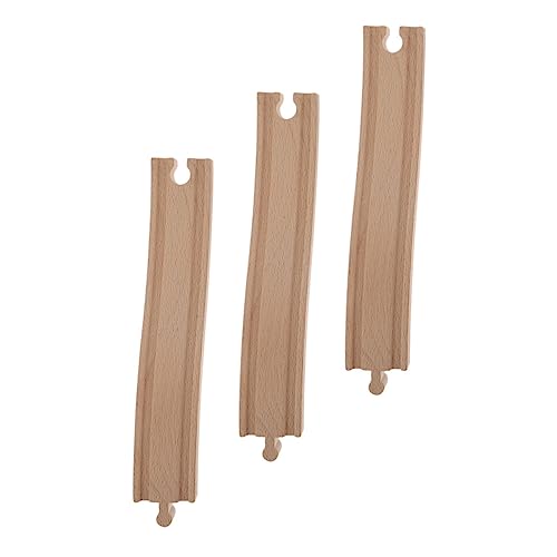 WOONEKY 3 Stück Holzeisenbahn Zubehör Teiliges Bogen Schienen aus Hochwertigem Holz Erweiterung für Zugspielzeug Fördert Motorische Fähigkeiten und Kreatives WOONEKY 3 Stück Holzeisenbahn Zubehör Teiliges Bogen Schienen aus Hochwertigem Holz Erweiterung für Zugspielzeug Fördert Motorische Fähigkeiten und Kreatives von WOONEKY