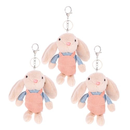 WOONEKY 3 Stück Teiliges Bunny Keychain Plüschtier Anhänger Weiches Dekoratives Kuscheltier mit Langen Ohren Modischer Schlüsselanhänger für Taschen Schulranzen und Geschenkideen WOONEKY 3 Stück Teiliges Bunny Keychain Plüschtier Anhänger Weiches Dekoratives Kuscheltier mit Langen Ohren Modischer Schlüsselanhänger für Taschen Schulranzen und Geschenkideen von WOONEKY