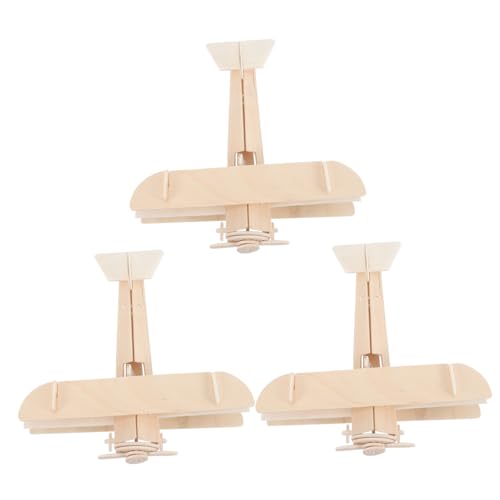 WOONEKY 3 Stück Teiliges DIY Flugzeugmodell aus Holz zum Zusammenbauen und Bemalen Pädagogisches Bastelspielzeug für Fördert Kreativität Hand Auge koordination als Geschenk und Dekoration WOONEKY 3 Stück Teiliges DIY Flugzeugmodell aus Holz zum Zusammenbauen und Bemalen Pädagogisches Bastelspielzeug für Fördert Kreativität Hand Auge koordination als Geschenk und Dekoration von WOONEKY