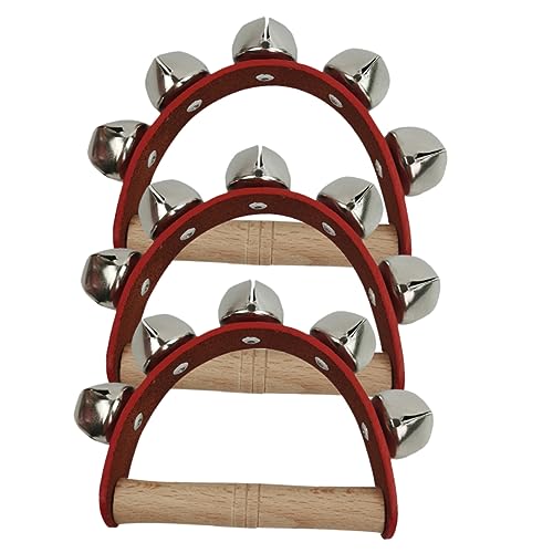 WOONEKY 3 Stück Teiliges Handglocken Halbmond Handtrommel Tamburin Musikinstrument für Party Konzert und für Mädchen Jungen WOONEKY 3 Stück Teiliges Handglocken Halbmond Handtrommel Tamburin Musikinstrument für Party Konzert und für Mädchen Jungen von WOONEKY