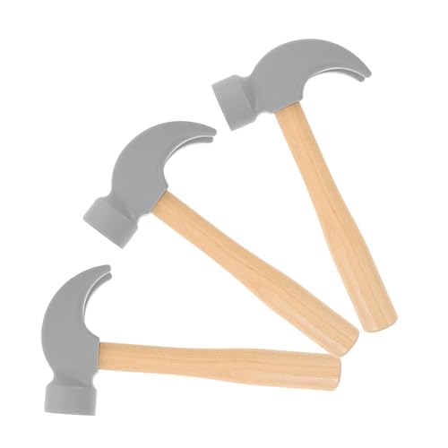WOONEKY 3 Stück Teiliges Holzspielzeug Hammer für Montessori Lernspielzeug Leichter Holzkluppen Mallet für Kreatives Rollenspiel Pädagogisch für Geburtstagsfeiern und Interaktives WOONEKY 3 Stück Teiliges Holzspielzeug Hammer für Montessori Lernspielzeug Leichter Holzkluppen Mallet für Kreatives Rollenspiel Pädagogisch für Geburtstagsfeiern und Interaktives von WOONEKY
