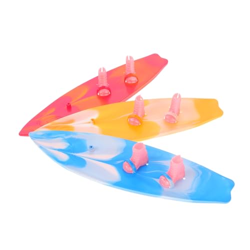 WOONEKY 3 Stück Teiliges Mini Surfbrett mit Schuhen in Blau Magenta Gelb Detailreich Gestaltete Strandparty Deko für Luau Beach Party Favor Vielseitig Einsetzbar für Puppen und WOONEKY 3 Stück Teiliges Mini Surfbrett mit Schuhen in Blau Magenta Gelb Detailreich Gestaltete Strandparty Deko für Luau Beach Party Favor Vielseitig Einsetzbar für Puppen und von WOONEKY