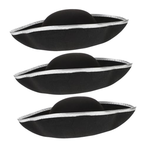 WOONEKY 3 Stück Teiliges Piratenkapitän hut aus Hochwertigem Verstellbar Bequem für Erwachsene für Piratenkostüm Karneval Cosplay und Themenpartys WOONEKY 3 Stück Teiliges Piratenkapitän hut aus Hochwertigem Verstellbar Bequem für Erwachsene für Piratenkostüm Karneval Cosplay und Themenpartys von WOONEKY