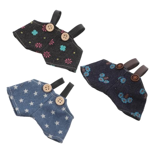 WOONEKY 3 Stück Teiliges Puppenkleid aus Weichem Baumwollstoff Niedliche Jeans-Latzhosen für Plüschtiere und Sammlerpuppen Vielseitige Sichere DIY-Kleidung für Mädchen und Puppen zum WOONEKY 3 Stück Teiliges Puppenkleid aus Weichem Baumwollstoff Niedliche Jeans-Latzhosen für Plüschtiere und Sammlerpuppen Vielseitige Sichere DIY-Kleidung für Mädchen und Puppen zum von WOONEKY