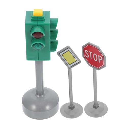 WOONEKY 3 Stück Teiliges Verkehrsampel mit Licht und Stimme Interaktives Rotes und Grünes Stoppschild Kindgerechtes Kunststoffmodell für Frühe Verkehrserziehung und Sicherheitsspiel WOONEKY 3 Stück Teiliges Verkehrsampel mit Licht und Stimme Interaktives Rotes und Grünes Stoppschild Kindgerechtes Kunststoffmodell für Frühe Verkehrserziehung und Sicherheitsspiel von WOONEKY