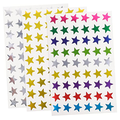 WOONEKY 30 Blätter Bunte Sternaufkleber Kinder Aufkleber Stern Aufkleber Cartoon-Sterne-Aufkleber Cartoon- -Aufkleber Kinderaccessoire Glitzeraufkleber Folienaufkleber Papier von WOONEKY