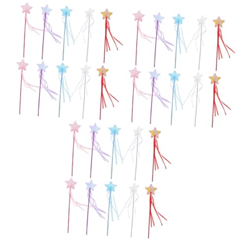 WOONEKY 30 STK Pentagramm-Fee-Zauberstab Rollenspiel Zauberstab Feenstab für Halloween Kinderspielzeug Fairy Wand Party deko Kinder lustiges Zauberstabspielzeug Halloween-Fee Zauberstab von WOONEKY