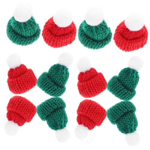 WOONEKY 30stücke Mini-weihnachtsmützen Zum Basteln Kleine Gestrickte Mützen Für Weihnachtsdekorationen Flaschenaufsätze Puppenzubehör WOONEKY 30stücke Mini-weihnachtsmützen Zum Basteln Kleine Gestrickte Mützen Für Weihnachtsdekorationen Flaschenaufsätze Puppenzubehör von WOONEKY