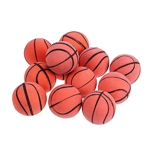 WOONEKY 36 STK Mini-Basketball Spielzeug Springball Aus PVC Sportangebot Für Kinder Basketball Drinnen Kinder Bunter Basketball Hüpfbälle Für Den Kindergarten Plastik Orange von WOONEKY