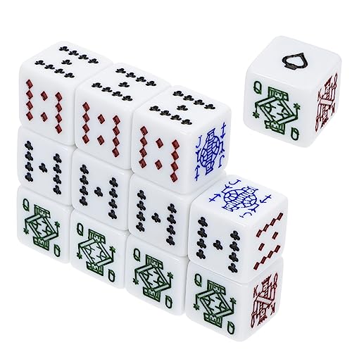 WOONEKY 36 STK Poker Würfel sechsseitige Würfel mexikanisches Poker-Würfelspiel Spielzubehör 6-seitiger Würfel pokerwürfel Gaming Stuff Party-Chips tragbare Würfelspiel-Requisite Acryl von WOONEKY