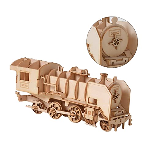 WOONEKY 3D Holzpuzzle Modelleisenbahn Bausatz Lernspielzeug Für Kinder Und Interaktives Holzspielzeug Zur Von Kreativität Und Feinmotorik Ideales Für von WOONEKY