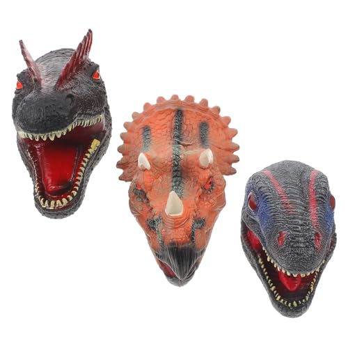 WOONEKY 3St Dinosaurier-Handpuppenspielzeug Puppen mit beweglichem Mund Dinosaurier-Puppenspielzeug Handpuppen Spielzeug Dinosaurier Handpuppen Handpuppe für Kinder Handpuppen für Kinder von WOONEKY