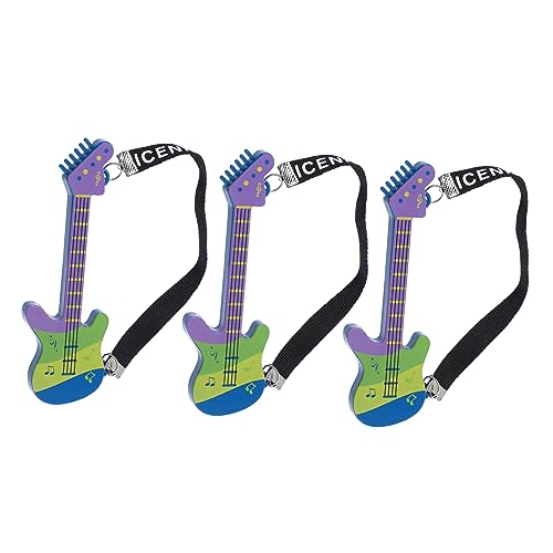 WOONEKY 3st Mini-Gitarre Zubehör Für Gitarrenpuppen E-gitarrenspielzeug Für Kinder Goodie-Bag-Spielzeug Mini-Spielzeug Minispielzeug Für Kinder Dekoration Für Musikinstrumente Stoff Blue von WOONEKY