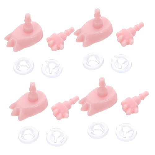 WOONEKY 4 Sätze Miniatur Doll Hände und Füße Ersatzteile Präzise Kunststoff Gelenke für DIY Puppenherstellung und Figuren Reparatur Zubehör WOONEKY 4 Sätze Miniatur Doll Hände und Füße Ersatzteile Präzise Kunststoff Gelenke für DIY Puppenherstellung und Figuren Reparatur Zubehör von WOONEKY