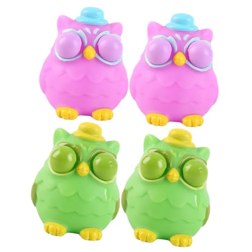 WOONEKY 4 Stck Teiliges Eulen quetschspielzeug Stressabbau Fidget Toy für Bunte Kleine Tragbare Druckentlastungsspielzeuge Niedliches Cartoon Design für Entspannte Momente und Partys WOONEKY 4 Stck Teiliges Eulen quetschspielzeug Stressabbau Fidget Toy für Bunte Kleine Tragbare Druckentlastungsspielzeuge Niedliches Cartoon Design für Entspannte Momente und Partys von WOONEKY