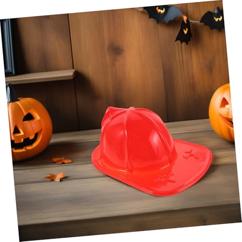 WOONEKY 4 Stück Feuerwehrhelm Feuerwehrmann Cosplay Zubehör Feuerwehrmann Haarkleid Helm Partyhelm Mütze Mütze Kunststoff Rot WOONEKY 4 Stück Feuerwehrhelm Feuerwehrmann Cosplay Zubehör Feuerwehrmann Haarkleid Helm Partyhelm Mütze Mütze Kunststoff Rot von WOONEKY