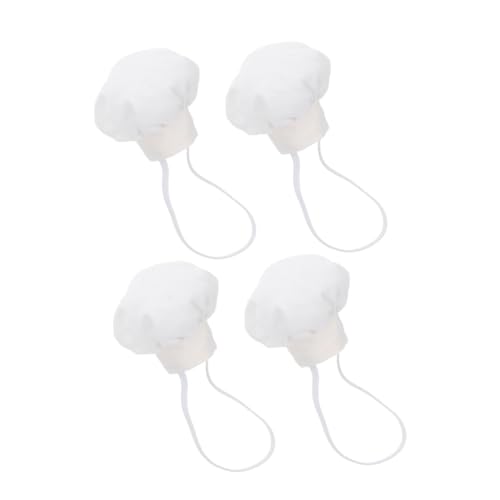 WOONEKY 4stücke Kochmütze Für Puppenhaus-Miniatur Kleine Hüte Für Plüschpuppen Puppenaccessoire Für Rollenspiele Und Basteln Für Junge Mädchen WOONEKY 4stücke Kochmütze Für Puppenhaus-Miniatur Kleine Hüte Für Plüschpuppen Puppenaccessoire Für Rollenspiele Und Basteln Für Junge Mädchen von WOONEKY