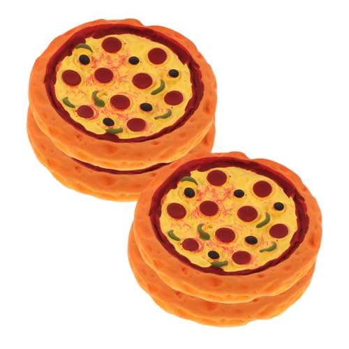 WOONEKY 4 Stück Puppenhaus Pizza Mini Pizza Modell Simulierte Pizza Requisite Für Geschäft Puppenhaus Spielzeug Mini Pizza Simulation Mini Pizza Gefälschte Pizza Künstliche von WOONEKY