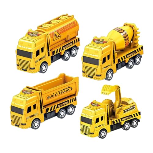 WOONEKY 4 Stück Rückzieh Spielzeugautos für Bewegliche Baustellenfahrzeuge aus Kunststoff Mini Bagger Modelle Fördert Kreativität und Motorik für Jungen WOONEKY 4 Stück Rückzieh Spielzeugautos für Bewegliche Baustellenfahrzeuge aus Kunststoff Mini Bagger Modelle Fördert Kreativität und Motorik für Jungen von WOONEKY