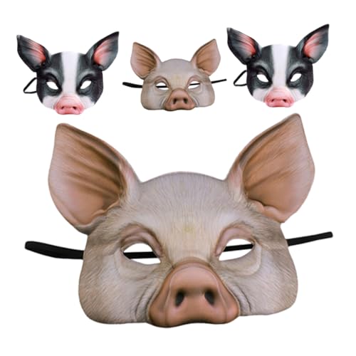 WOONEKY 4 Stück Teiliges Halbgesichts-pig-masken für Karneval und Halloween Lustige Verkleidung mit Verspieltem Schweinedesign Leichtes Material für Kostüm Cosplay-events WOONEKY 4 Stück Teiliges Halbgesichts-pig-masken für Karneval und Halloween Lustige Verkleidung mit Verspieltem Schweinedesign Leichtes Material für Kostüm Cosplay-events von WOONEKY
