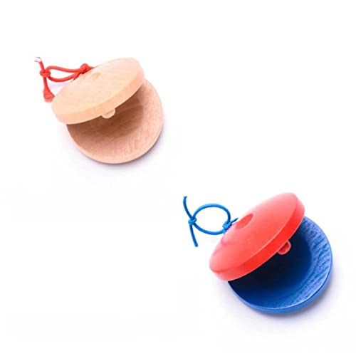 WOONEKY 4 Stück Teiliges Holz Finger Kastagnetten für Sicheres Glattes Design Klangvolles Percussion Instrument für Frühe Musikalische Bildung und Hand Auge koordination Holzfarbe und WOONEKY 4 Stück Teiliges Holz Finger Kastagnetten für Sicheres Glattes Design Klangvolles Percussion Instrument für Frühe Musikalische Bildung und Hand Auge koordination Holzfarbe und von WOONEKY