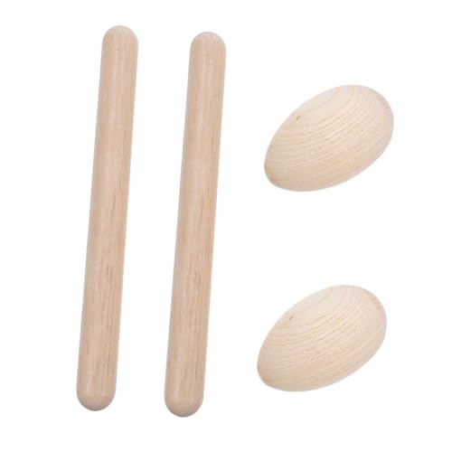 WOONEKY 4 Stück Teiliges Holz Percussion instrumentenset für Rhythmusstöcken und Shakern Sicheres Geruchloses Musikspielzeug zur Motorischer und Kognitiver Fähigkeiten für Vorschule und WOONEKY 4 Stück Teiliges Holz Percussion instrumentenset für Rhythmusstöcken und Shakern Sicheres Geruchloses Musikspielzeug zur Motorischer und Kognitiver Fähigkeiten für Vorschule und von WOONEKY