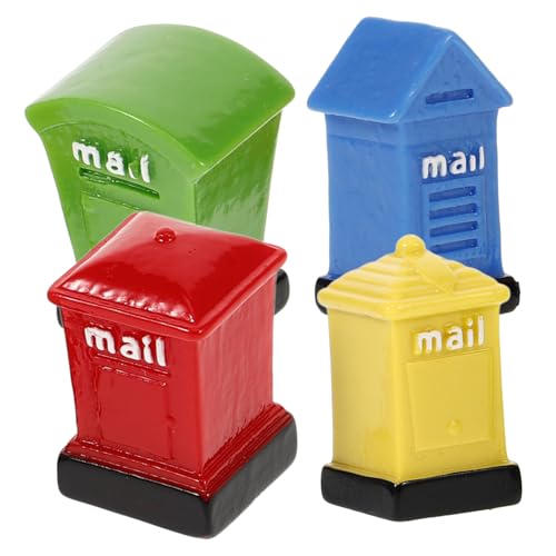 WOONEKY 4stücke Miniatur-briefkasten Aus Kunstharz Für Puppenhaus-Dekorationen Tiny-House-zubehör Mit Realistischem Design Für Mikroszenen Und Modellbau WOONEKY 4stücke Miniatur-briefkasten Aus Kunstharz Für Puppenhaus-Dekorationen Tiny-House-zubehör Mit Realistischem Design Für Mikroszenen Und Modellbau von WOONEKY